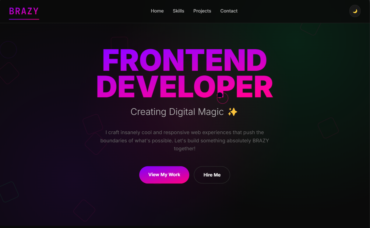Portfolio website preview